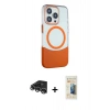 MARSİLYAN™- iPhone 14 Pro Max Kılıf Çekirdek Asil Özel Seri - Siyah 6D Mat Seramik Hayalet Nano Ekran Koruyucu + Raze Metal Kamera Lens - GS
