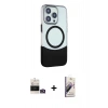 MARSİLYAN™- iPhone 14 Pro Max Kılıf Çekirdek Asil Özel Seri - Siyah Bilvis 3D Mat Cam Ekran Koruyucu + Bilvis Titan Kamera Lens - GD