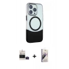 MARSİLYAN™- iPhone 14 Pro Max Kılıf Çekirdek Asil Özel Seri - Siyah Bilvis 3D Mat Cam Ekran Koruyucu + Bilvis Titan Kamera Lens - SH