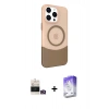 MARSİLYAN™- iPhone 14 Pro Max Kılıf Çekirdek Asil Özel Seri - Siyah Bilvis 5in1 3D Magic Cam Ekran Koruyucu + Bilvis Titan Kamera Lens - GD