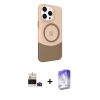 MARSİLYAN™- iPhone 14 Pro Max Kılıf Çekirdek Asil Özel Seri - Siyah Bilvis 5in1 3D Magic Cam Ekran Koruyucu + Bilvis Titan Kamera Lens - DNMR