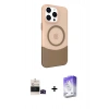MARSİLYAN™- iPhone 14 Pro Max Kılıf Çekirdek Asil Özel Seri - Siyah Bilvis 5in1 3D Magic Cam Ekran Koruyucu + Bilvis Titan Kamera Lens - SH