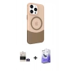 MARSİLYAN™- iPhone 14 Pro Max Kılıf Çekirdek Asil Özel Seri - Siyah Bilvis 5in1 5D Magic Hayalet Cam Ekran Koruyucu + Bilvis Titan Kamera Lens - GS