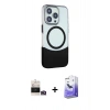 MARSİLYAN™- iPhone 14 Pro Max Kılıf Çekirdek Asil Özel Seri - Siyah Bilvis 5in1 5D Magic Hayalet Cam Ekran Koruyucu + Bilvis Titan Kamera Lens - GD
