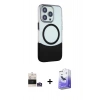 MARSİLYAN™- iPhone 14 Pro Max Kılıf Çekirdek Asil Özel Seri - Siyah Bilvis 5in1 5D Magic Hayalet Cam Ekran Koruyucu + Bilvis Titan Kamera Lens - GS