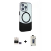 MARSİLYAN™- iPhone 14 Pro Max Kılıf Çekirdek Asil Özel Seri - Siyah Bilvis Hayalet Cam Ekran Koruyucu + Bilvis Titan Kamera Lens - GS