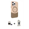 MARSİLYAN™- iPhone 14 Pro Max Kılıf Çekirdek Asil Özel Seri - Siyah Bilvis Hayalet Cam Ekran Koruyucu + Bilvis Titan Kamera Lens - GS
