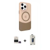 MARSİLYAN™- iPhone 14 Pro Max Kılıf Çekirdek Asil Özel Seri - Siyah Bilvis Hayalet Cam Ekran Koruyucu + Bilvis Titan Kamera Lens - GD