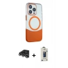 MARSİLYAN™- iPhone 14 Pro Max Kılıf Çekirdek Asil Özel Seri - Siyah Bilvis Hayalet Cam Ekran Koruyucu + Raze Metal Kamera Lens - GS
