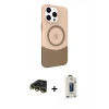 MARSİLYAN™- iPhone 14 Pro Max Kılıf Çekirdek Asil Özel Seri - Siyah Bilvis Hayalet Cam Ekran Koruyucu + Raze Metal Kamera Lens - GD