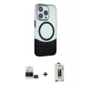 MARSİLYAN™- iPhone 14 Pro Max Kılıf Çekirdek Asil Özel Seri - Siyah Bilvis Hayalet Cam Ekran Koruyucu + Bilvis Titan Kamera Lens - SH