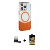 MARSİLYAN™- iPhone 14 Pro Max Kılıf Çekirdek Asil Özel Seri - Siyah Buffer Cam Ekran Koruyucu + Bilvis Titan Kamera Lens - GS