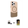 MARSİLYAN™- iPhone 14 Pro Max Kılıf Çekirdek Asil Özel Seri - Siyah Buffer Cam Ekran Koruyucu + Bilvis Titan Kamera Lens - DNMR
