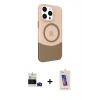 MARSİLYAN™- iPhone 14 Pro Max Kılıf Çekirdek Asil Özel Seri - Siyah Joko 5D Cam + Derin Mor Bilvis Titan Kamera Lens