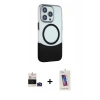 MARSİLYAN™- iPhone 14 Pro Max Kılıf Çekirdek Asil Özel Seri - Siyah Joko 5D Cam + Derin Mor Bilvis Titan Kamera Lens