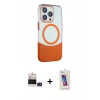 MARSİLYAN™- iPhone 14 Pro Max Kılıf Çekirdek Asil Özel Seri - Siyah Joko 5D Cam + Derin Mor Bilvis Titan Kamera Lens