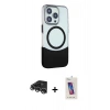 MARSİLYAN™- iPhone 14 Pro Max Kılıf Çekirdek Asil Özel Seri - Siyah Joko 5D Cam + Raze Metal Kamera Lens - GS