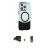 MARSİLYAN™- iPhone 14 Pro Max Kılıf Çekirdek Asil Özel Seri - Siyah Joko Magic 5D Hayalet Cam + Raze Metal Kamera Lens - GD