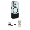 MARSİLYAN™- iPhone 14 Pro Max Kılıf Çekirdek Asil Özel Seri - Siyah Mat Seramik Nano Ekran Koruyucu + Bilvis Titan Kamera Lens - GS