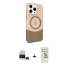 MARSİLYAN™- iPhone 14 Pro Max Kılıf Çekirdek Asil Özel Seri - Siyah Mat Seramik Nano Ekran Koruyucu + Bilvis Titan Kamera Lens - GS