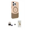 MARSİLYAN™- iPhone 14 Pro Max Kılıf Çekirdek Asil Özel Seri - Siyah Mat Seramik Nano Ekran Koruyucu + Bilvis Titan Kamera Lens - DNMR