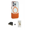 MARSİLYAN™- iPhone 14 Pro Max Kılıf Çekirdek Asil Özel Seri - Siyah Mat Seramik Nano Ekran Koruyucu + Raze Metal Kamera Lens - GD