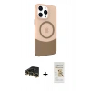 MARSİLYAN™- iPhone 14 Pro Max Kılıf Çekirdek Asil Özel Seri - Siyah Mat Seramik Nano Ekran Koruyucu + Raze Metal Kamera Lens - GD
