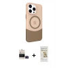 MARSİLYAN™- iPhone 14 Pro Max Kılıf Çekirdek Asil Özel Seri - Siyah Mat Seramik Nano Ekran Koruyucu + Bilvis Titan Kamera Lens - SH