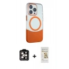 MARSİLYAN™- iPhone 14 Pro Max Kılıf Çekirdek Asil Özel Seri - Siyah Mat Seramik Nano Ekran Koruyucu + PVD Metal Kamera Lens - TU