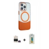 MARSİLYAN™- iPhone 14 Pro Max Kılıf Çekirdek Asil Özel Seri - Siyah Polymer Nano Ekran Koruyucu + Bilvis Titan Kamera Lens - GD