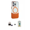 MARSİLYAN™- iPhone 14 Pro Max Kılıf Çekirdek Asil Özel Seri - Siyah Polymer Nano Ekran Koruyucu + Bilvis Titan Kamera Lens - DNMR