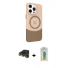 MARSİLYAN™- iPhone 14 Pro Max Kılıf Çekirdek Asil Özel Seri - Siyah Polymer Nano Ekran Koruyucu + Raze Metal Kamera Lens - GD