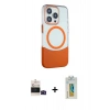 MARSİLYAN™- iPhone 14 Pro Max Kılıf Çekirdek Asil Özel Seri - Siyah Polymer Nano Ekran Koruyucu + Bilvis Titan Kamera Lens - SH