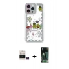 MARSİLYAN™- iPhone 14 Pro Max Kılıf Çekirdek Asil - Şeffaf 360 Full Body Arka Koruyucu + Bilvis Titan Kamera Lens - GD
