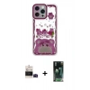 MARSİLYAN™- iPhone 14 Pro Max Kılıf Çekirdek Asil - Şeffaf 360 Full Body Arka Koruyucu + Bilvis Titan Kamera Lens - SH