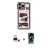 MARSİLYAN™- iPhone 14 Pro Max Kılıf Çekirdek Asil - Şeffaf 360 Full Body Arka Koruyucu + Bilvis Titan Kamera Lens - DNMR