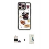 MARSİLYAN™- iPhone 14 Pro Max Kılıf Çekirdek Asil - Şeffaf Pasifik Cam Ekran Koruyucu + Bilvis Titan Kamera Lens - GD