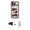 MARSİLYAN™- iPhone 14 Pro Max Kılıf Çekirdek Asil - Şeffaf Pasifik Cam Ekran Koruyucu + Raze Metal Kamera Lens - GD