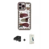 MARSİLYAN™- iPhone 14 Pro Max Kılıf Çekirdek Asil - Şeffaf Pasifik Cam Ekran Koruyucu + Raze Metal Kamera Lens - GS