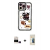 MARSİLYAN™- iPhone 14 Pro Max Kılıf Çekirdek Asil - Siyah 6D Mat Seramik Hayalet Nano Ekran Koruyucu + Bilvis Titan Kamera Lens - GD