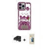 MARSİLYAN™- iPhone 14 Pro Max Kılıf Çekirdek Asil - Siyah 6D Mat Seramik Hayalet Nano Ekran Koruyucu + Raze Metal Kamera Lens - GS