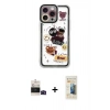 MARSİLYAN™- iPhone 14 Pro Max Kılıf Çekirdek Asil - Siyah 6D Mat Seramik Hayalet Nano Ekran Koruyucu + Siyah Bilvis Titan Kamera Lens