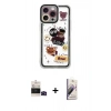 MARSİLYAN™- iPhone 14 Pro Max Kılıf Çekirdek Asil - Siyah Bilvis 3D Mat Cam Ekran Koruyucu + Bilvis Titan Kamera Lens - SH