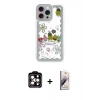 MARSİLYAN™- iPhone 14 Pro Max Kılıf Çekirdek Asil - Siyah Bilvis 3D Mat Cam Ekran Koruyucu + Turuncu PVD Metal Kamera Lens