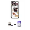 MARSİLYAN™- iPhone 14 Pro Max Kılıf Çekirdek Asil - Siyah Bilvis 5in1 3D Magic Cam Ekran Koruyucu + Bilvis Titan Kamera Lens - GS