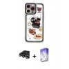 MARSİLYAN™- iPhone 14 Pro Max Kılıf Çekirdek Asil - Siyah Bilvis 5in1 3D Magic Cam Ekran Koruyucu + Gümüş Raze Metal Kamera Lens