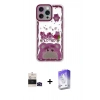 MARSİLYAN™- iPhone 14 Pro Max Kılıf Çekirdek Asil - Siyah Bilvis 5in1 3D Magic Cam Ekran Koruyucu + Siyah Bilvis Titan Kamera Lens