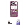 MARSİLYAN™- iPhone 14 Pro Max Kılıf Çekirdek Asil - Siyah Bilvis 5in1 5D Magic Hayalet Cam Ekran Koruyucu + Bilvis Titan Kamera Lens - GD