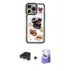 MARSİLYAN™- iPhone 14 Pro Max Kılıf Çekirdek Asil - Siyah Bilvis 5in1 5D Magic Hayalet Cam Ekran Koruyucu + Raze Metal Kamera Lens - GD