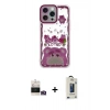 MARSİLYAN™- iPhone 14 Pro Max Kılıf Çekirdek Asil - Siyah Bilvis Hayalet Cam Ekran Koruyucu + Bilvis Titan Kamera Lens - GD